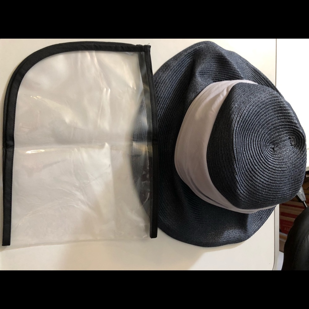 Siggi blue sun hat with removable shield